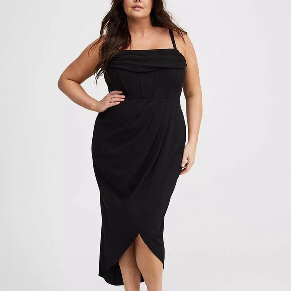 Torrid black midi dress - Picture 1 of 6